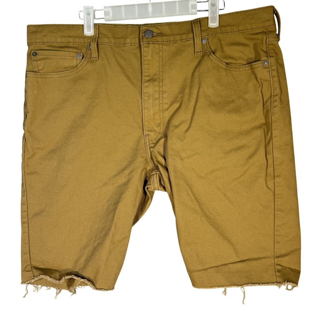 Levis 511 Shorts Mens 40 Brown Cut Off Slim Fit Distressed Raw Hem Casual Summer